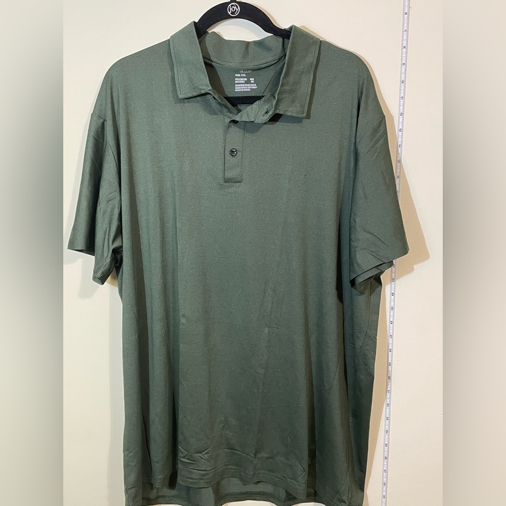 Telaleo Men’s Polo Shirt Men‎ XXL Green Tech Performance Lightweight Casual soft